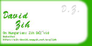 david zih business card
